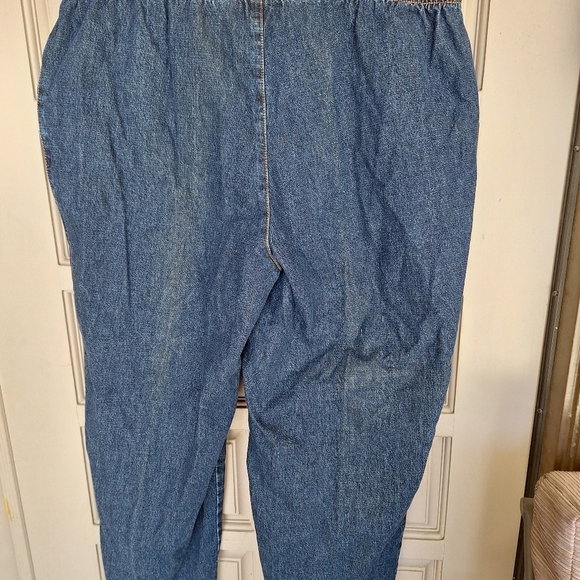 Classic Elements Woman Plus Sz18P Jeans NWT Elastic Waist Pockets Drk Wash - Picture 10 of 10